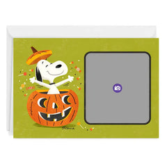 Peanuts® Snoopy Pumpkin Custom Halloween Card
