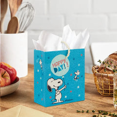 4.6" Peanuts® Snoopy With Balloon Gift Card Holder Mini Bag