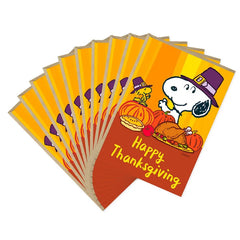 Peanuts® Snoopy and Woodstock Thanksgiving Cards, Pack of 10
