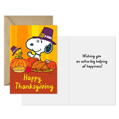 Peanuts® Snoopy and Woodstock Thanksgiving Cards, Pack of 10