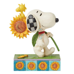 Jim Shore Peanuts Snoopy With Sunflower Figurine, 5.7"