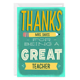 Thanks for Being Great Custom Thank You Card