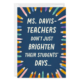Pencils Custom Thank-You Card From Student