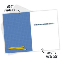 Pencils Custom Thank-You Card From Student