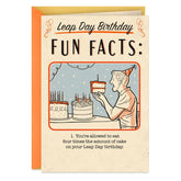 Fun Facts Funny Leap Day Birthday Card