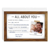 Personalized All About Dad Fun List Love Photo Card