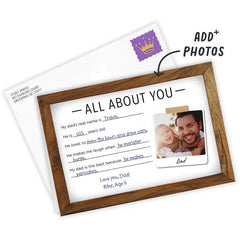Personalized All About Dad Fun List Love Photo Card
