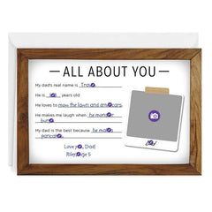 Personalized All About Dad Fun List Love Photo Card