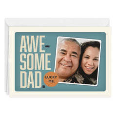 Personalized Awesome Dad Photo Card