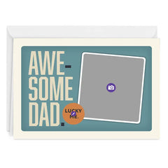 Personalized Awesome Dad Photo Card