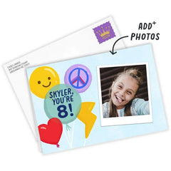 Personalized Balloons Celebration Photo Card