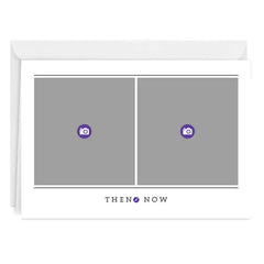 Personalized Black Lines on White Photo Card