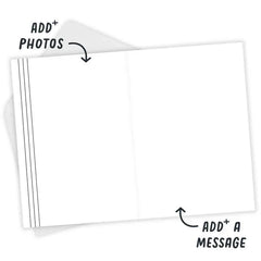 Personalized Lines on White Photo Collage Photo Card