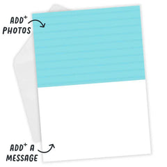 Personalized Blue and White Holiday Photo Card