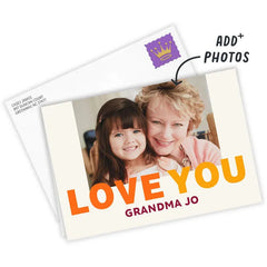 Personalized Bold and Bright Love You Photo Card