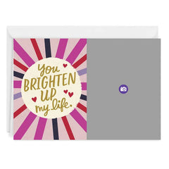 Personalized You Brighten Up My Life Love Photo Card