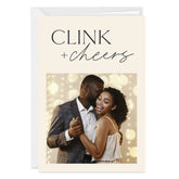 Personalized Clink and Cheers Congratulations Photo Card