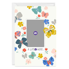 Personalized Colorful Butterflies Photo Card