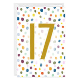 Personalized Colorful Confetti Number Milestone Card