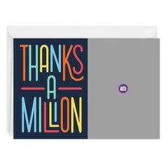 Personalized Thanks a Million Thank-You Photo Card