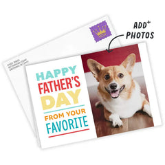 Personalized Bright Type Father’s Day Photo Card