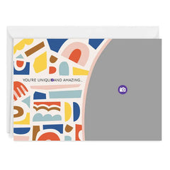 Personalized Colorful Shapes Photo Card
