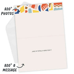 Personalized Colorful Shapes Photo Card