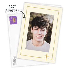 Personalized Cross Frame Religious Photo Card