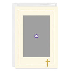 Personalized Cross Frame Religious Photo Card