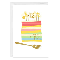 Custom Number Cake Milestone Birthday Card