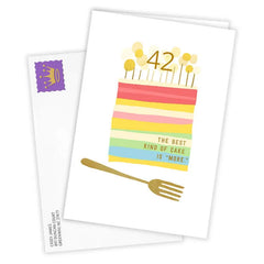 Custom Number Cake Milestone Birthday Card