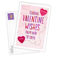 Wishes Here to There Custom Valentine’s Day Card