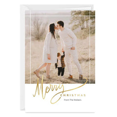 Personalized Elegant Merry Christmas Photo Card