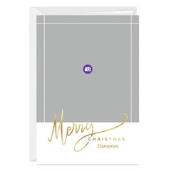 Personalized Elegant Merry Christmas Photo Card