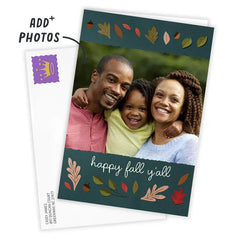Personalized Fall Leaves Photo Card