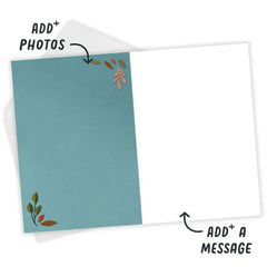 Personalized Fall Leaves Photo Card