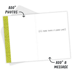 Personalized Fun Dinosaur Face Photo Card