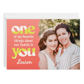 Personalized Favorite Thing About Our Family Photo Card