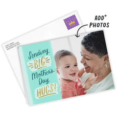 Personalized Sending Hugs Mother's Day Photo Card