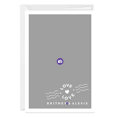 Personalized Heart Postmark Love Photo Card
