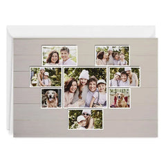 Personalized Heart-Shaped Photo Collage Photo Card