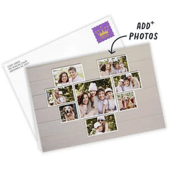 Personalized Heart-Shaped Photo Collage Photo Card