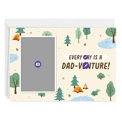 Personalized Illustrated Camping Scene Photo Card