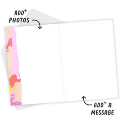 Personalized Snapshots on Pink Watercolor Photo Card