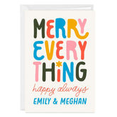 Personalized Merry Everything Holiday Card