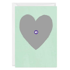 Personalized Mint Green Heart Frame Photo Card