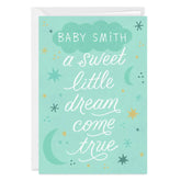 Personalized Sweet Little Dream New Baby Card