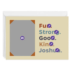 Personalized Orange Photo Corners Photo Card