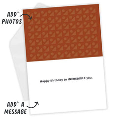 Personalized Orange Photo Corners Photo Card