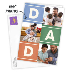 Personalized Photo Collage Color Blocks Photo Card